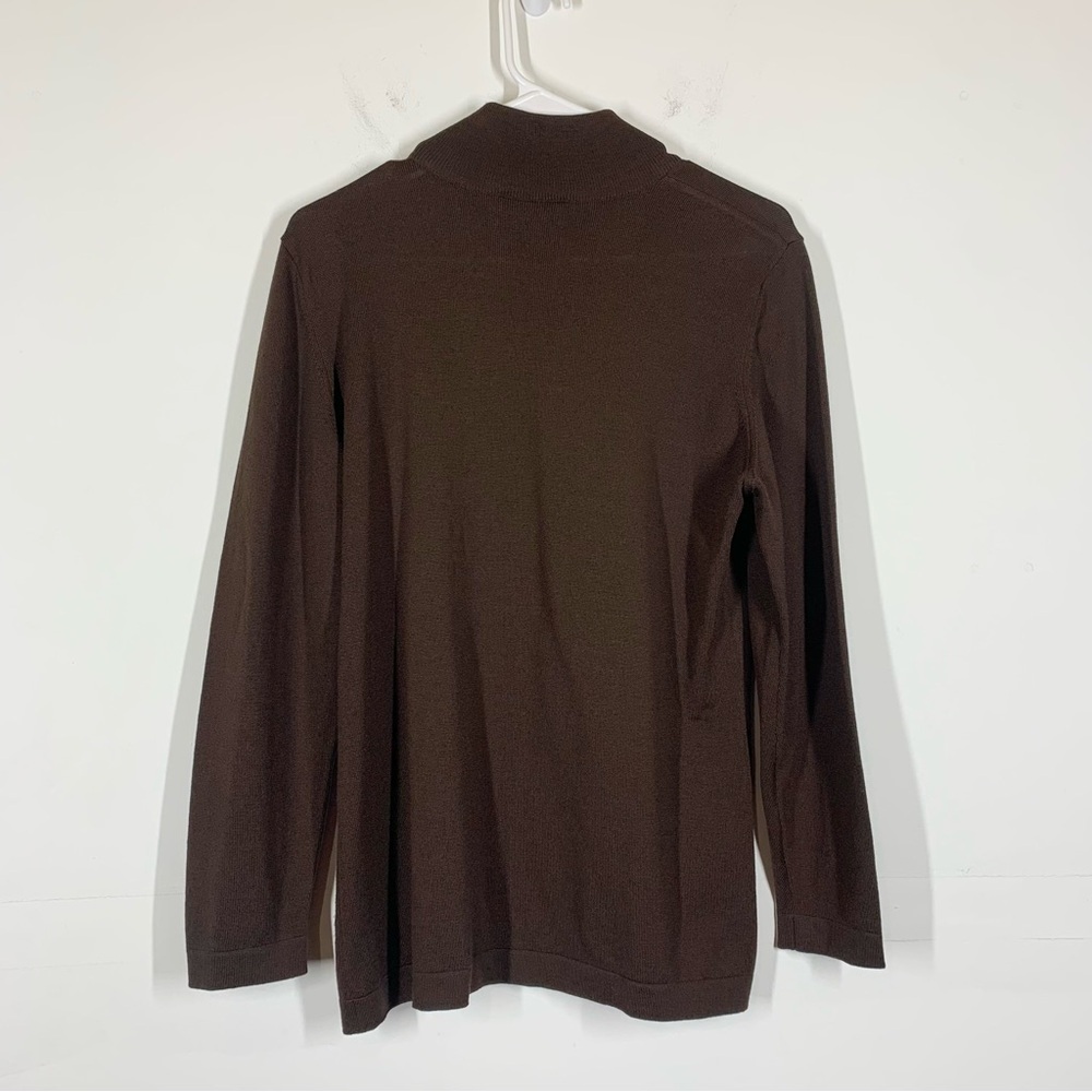 VTG Escada Brown Knit Turtleneck Sweater Size 36 or US 6 - Picture 2 of 9